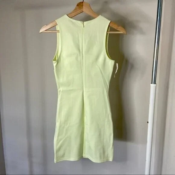 BABATON Aritzia Harrington yellow mini dress sz 00 - Picture 8 of 11